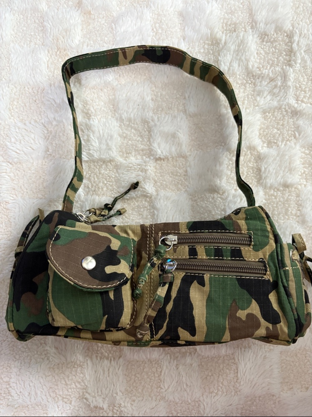 Camo Mini Shoulder Bag - Green Brown Black